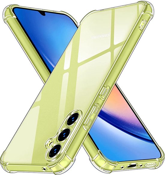 Anti Shock Hoesje Geschikt Voor Samsung Galaxy A34 - ShockProof Silicone Case - Transparant Back Cover