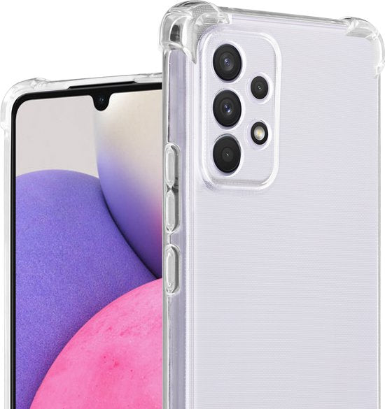 Samsung Galaxy A33 5G Hoesje Anti Shock | ShockProof Silicone Case | Transparant Back Cover