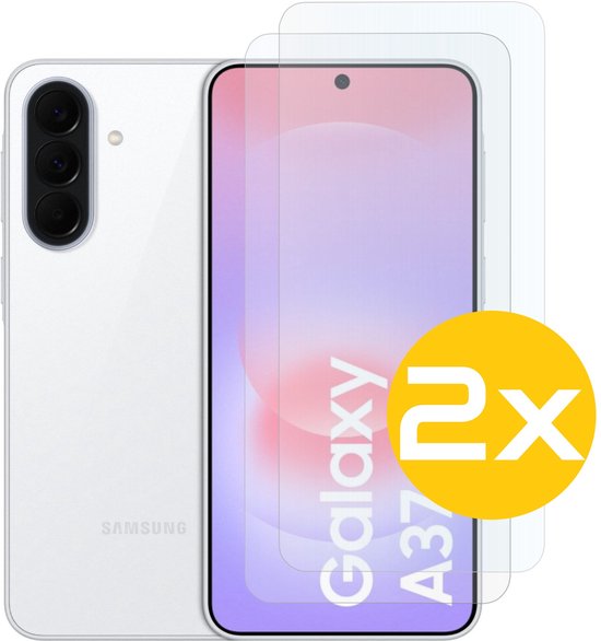 Screenprotector Geschikt Voor Samsung Galaxy A37 - Glasplaat - Tempered Glass - 2 Stuks