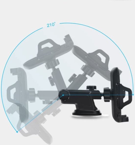 Lennexo Telefoonhouders Auto Met Zuignap | Universele Autohouder | GSM Houder Auto | Telefoonhouder Auto met Uitrekbaar en 360 Rotatie Functie