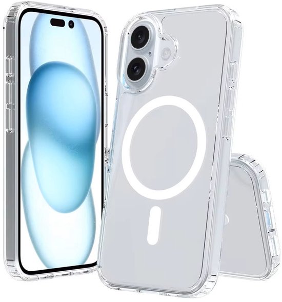Lennexo Hoesje Geschikt Voor iPhone 16 Plus Met Magneet Ring - Siliconen Hoesje Voor Draadloos Opladen en Geschikt voor Magsafe