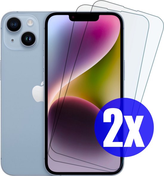 Screenprotector geschikt voor iPhone 14 Plus - Gehard Glas - Tempered Glass Armor Screen Cover - 2 Stuks