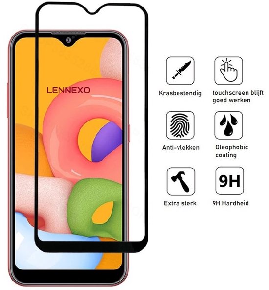 Hoesje en Screenprotector Combi Geschikt Voor Samsung A13 - Zwart Hoesje + Premium Screenprotector
