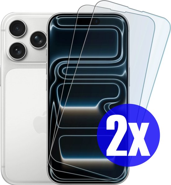 Screenprotector geschikt voor iPhone 17 Pro Max - Gehard Glas - Tempered Glass Armor Screen Cover - 2 Stuks