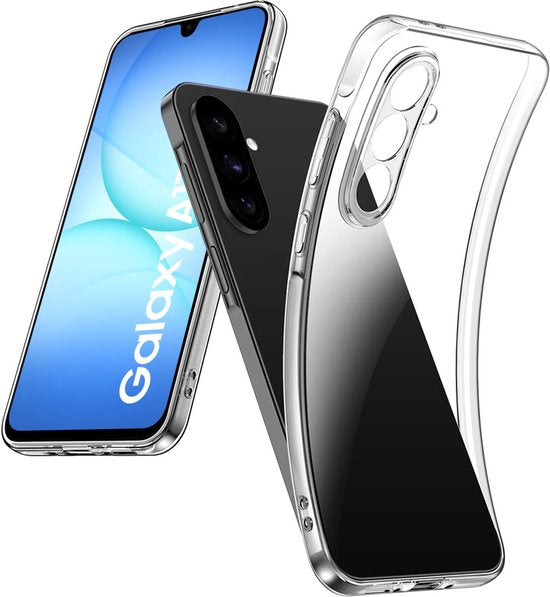 Hoesje en Screenprotector Combi Geschikt Voor Samsung A17 - Transparant Hoesje + Premium Screenprotector