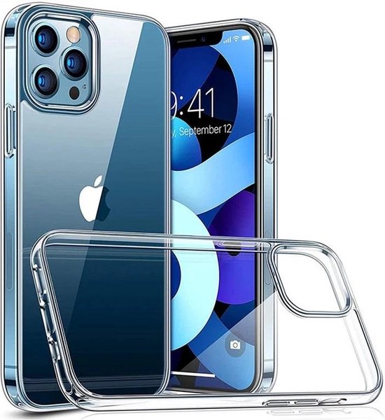 Hoesje en Screenprotector Combi Geschikt Voor iPhone 13 Pro Max - Transparant Hoesje + Premium Screenprotector