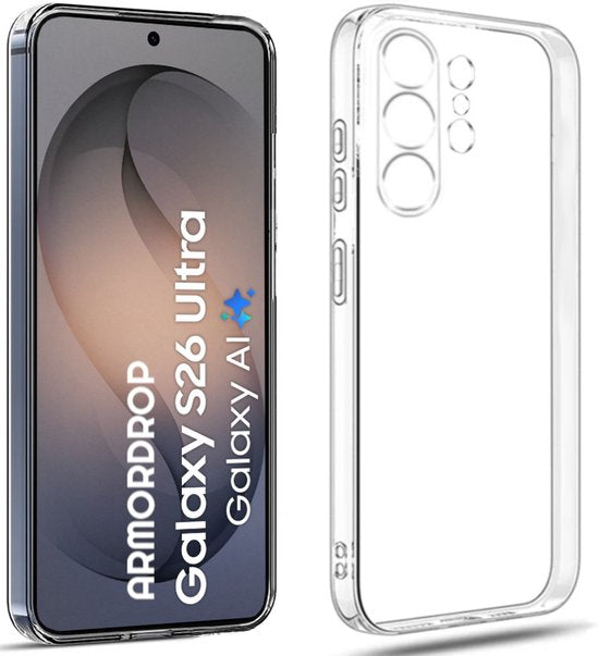 Armordrop Transparant Hoesje Geschikt Voor Samsung S26 Ultra Hoesje - Stevige Beschermhoesje