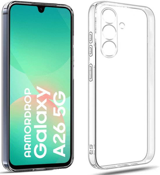 Armordrop Transparant Hoesje Geschikt Voor Samsung A26 Hoesje - Stevige Beschermhoesje