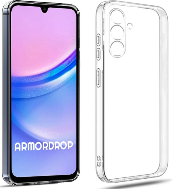 Armordrop Transparant Hoesje Geschikt Voor Samsung A15 Hoesje - Stevige Beschermhoesje