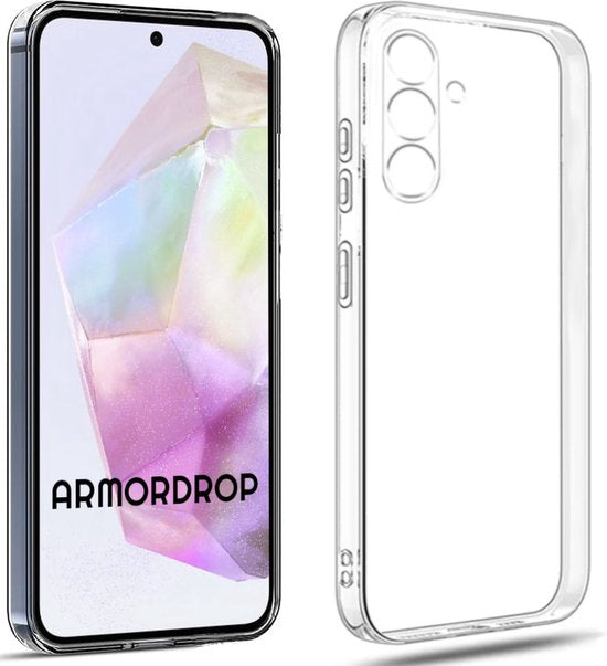 Armordrop Transparant Hoesje Geschikt Voor Samsung A35 Hoesje - Stevige Beschermhoesje