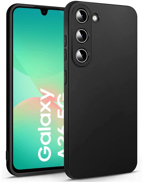 Zwart Hoesje Geschikt Voor Samsung Galaxy A26 - Zwarte Siliconen hoesje - TPU Back Cover Hoes - Zwart