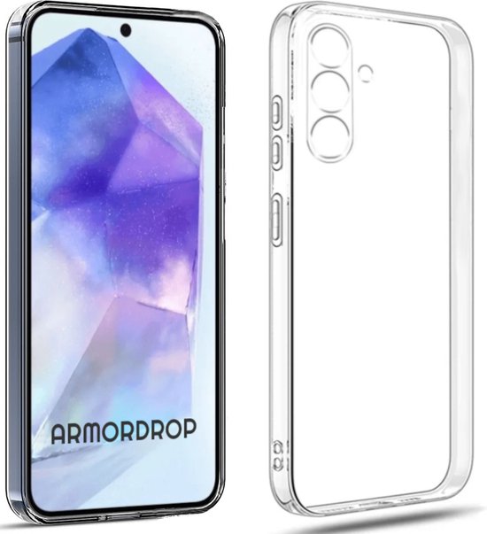 Armordrop Transparant Hoesje Geschikt Voor Samsung A55 Hoesje - Stevige Beschermhoesje