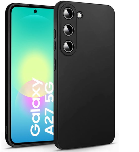 Zwart Hoesje Geschikt Voor Samsung Galaxy A27 - Zwarte Siliconen hoesje - TPU Back Cover Hoes - Zwart