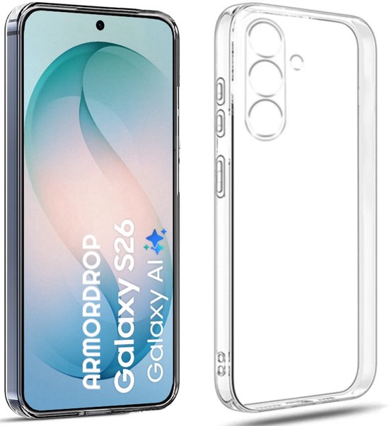 Armordrop Transparant Hoesje Geschikt Voor Samsung S26 Hoesje - Stevige Beschermhoesje