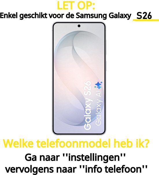 Screenprotector Geschikt Voor Samsung Galaxy S26 - Glasplaat - Tempered Glass - 2 Stuks