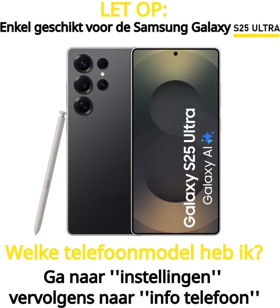 Screenprotector Geschikt Voor Samsung Galaxy S25 Ultra - Glasplaat - Tempered Glass - 4 Stuks