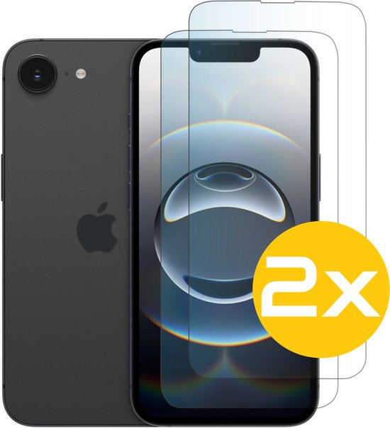 Hoesje en Screenprotector Combi Geschikt Voor iPhone 16e - Anti Shock Hoesje + 2x Screenprotector