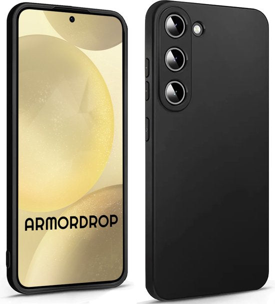 Armordrop Zwart Hoesje Geschikt Voor Samsung S24 - Telefoonhoesje Zwart