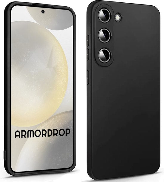 Armordrop Zwart Hoesje Geschikt Voor Samsung S24+ (S24 PLUS) - Telefoonhoesje Zwart