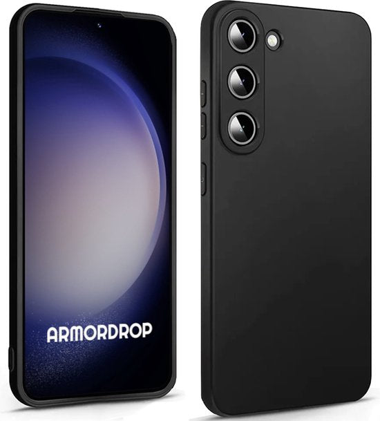 Armordrop Zwart Hoesje Geschikt Voor Samsung S23 - Telefoonhoesje Zwart