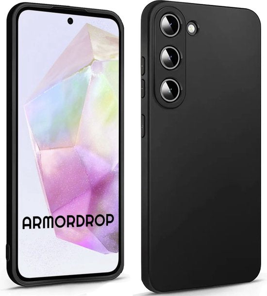 Armordrop Zwart Hoesje Geschikt Voor Samsung A35 - Telefoonhoesje Zwart