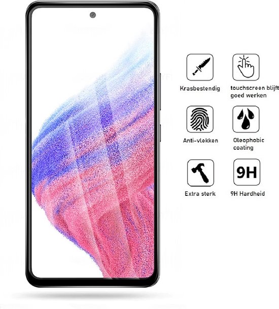 Full Cover Screenprotector Geschikt Voor Samsung Galaxy A53 5G - Volledige Beschermglas - PREMIUM Tempered Glass - 1 stuk