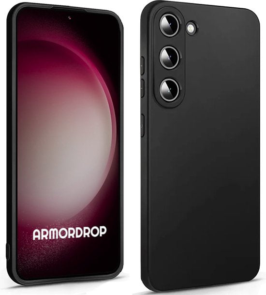 Armordrop Zwart Hoesje Geschikt Voor Samsung S23+ (S23 PLUS) - Telefoonhoesje Zwart