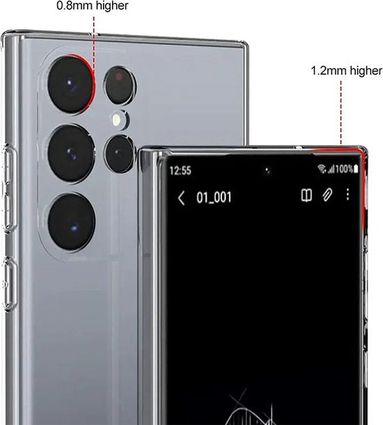 Transparant Hoesje Geschikt Voor Samsung Galaxy S23 Ultra - Back Cover Telefoonhoesje