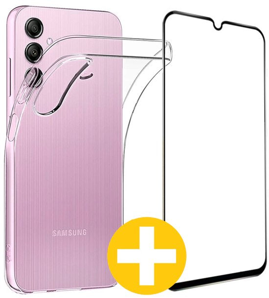 Hoesje en Screenprotector Combi Geschikt Voor Samsung A15 - Transparant Hoesje + Premium Screenprotector