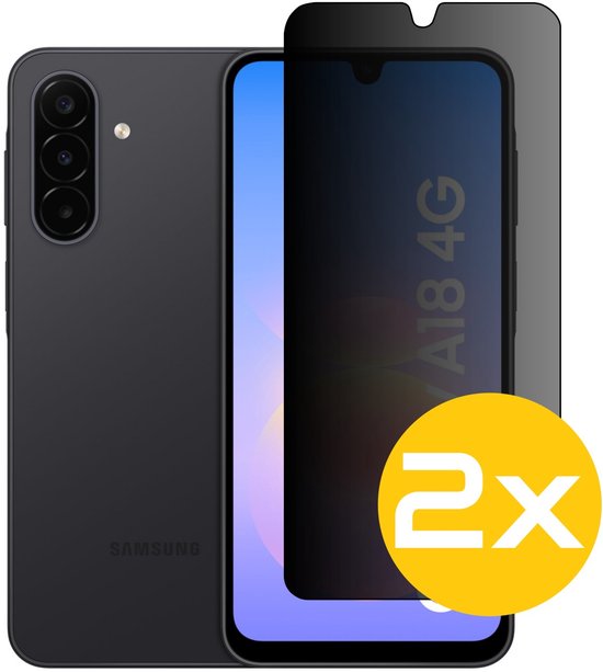 Privacy Screenprotector Geschikt Voor Samsung A18 - Volledige Beschermglas - 2 Stuks