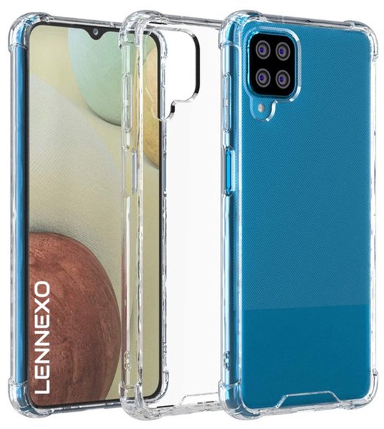 Hoesje en Screenprotector Combi Geschikt Voor Samsung A12 - Anti Shock Hoesje + 2x Screenprotector