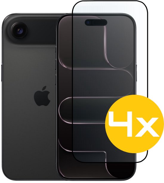 Full Cover Screenprotector Geschikt Voor iPhone Air - Volledige Beschermglas - PREMIUM Tempered Glass - 4 stuks
