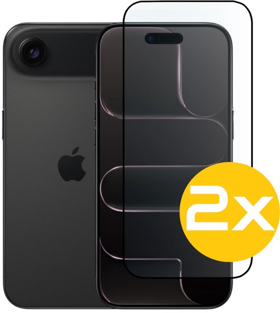 Full Cover Screenprotector Geschikt Voor iPhone Air - Volledige Beschermglas - PREMIUM Tempered Glass - 2 stuks