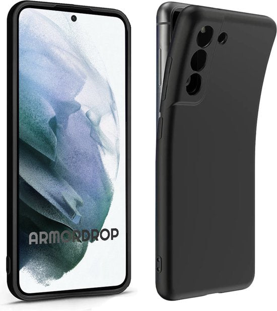 Armordrop Zwart Hoesje Geschikt Voor Samsung S21 - Telefoonhoesje Zwart