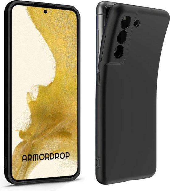 Armordrop Zwart Hoesje Geschikt Voor Samsung S22 - Telefoonhoesje Zwart