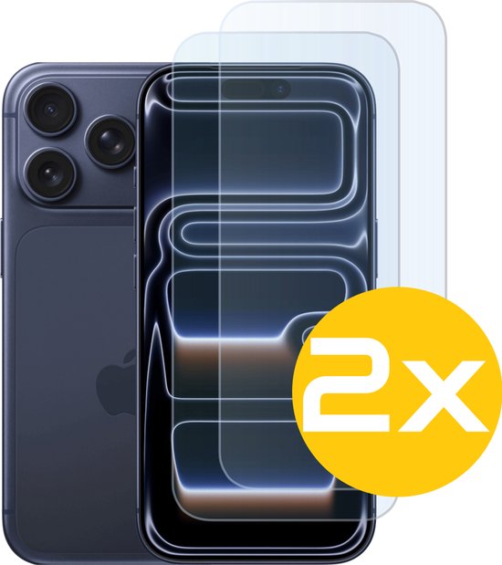 Privacy Screenprotector Geschikt Voor iPhone 17 Pro - Volledige Beschermglas - 2 Stuks