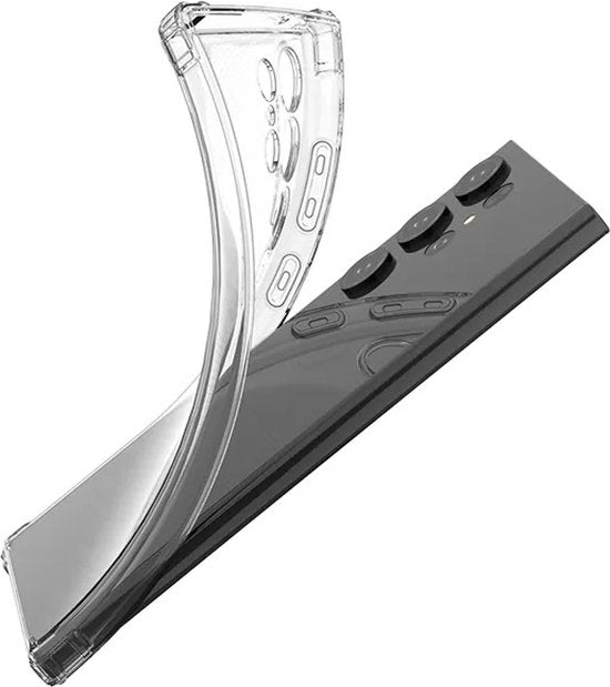 Anti Shock Hoesje Geschikt Voor Samsung Galaxy S23 Ultra - ShockProof Silicone Case - Transparant Back Cover Hoesje