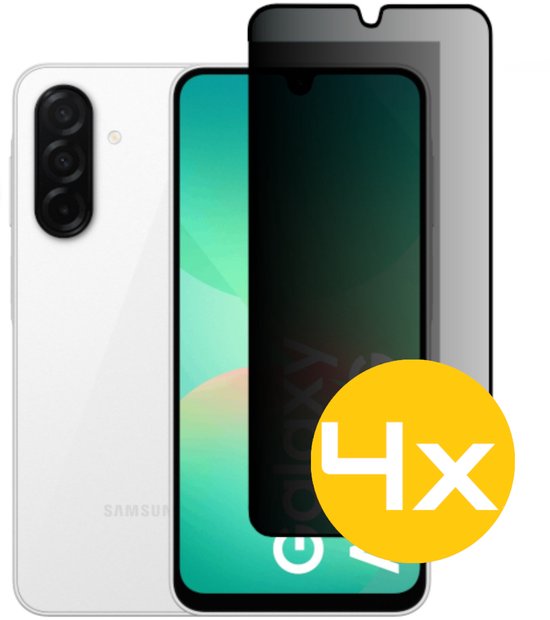 Privacy Screenprotector Geschikt Voor Samsung A26 - Volledige Beschermglas - 4 Stuks