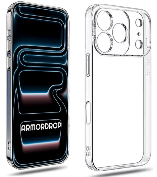 Armordrop Transparant Hoesje Geschikt Voor iPhone 17 Pro Hoesje - Stevige Beschermhoesje