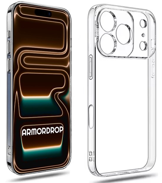 Armordrop Transparant Hoesje Geschikt Voor iPhone 17 Pro Max Hoesje - Stevige Beschermhoesje