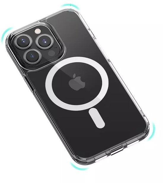 Lennexo Hoesje Geschikt Voor iPhone 16 Pro Met Magneet Ring - Siliconen Hoesje Voor Draadloos Opladen en Geschikt voor Magsafe