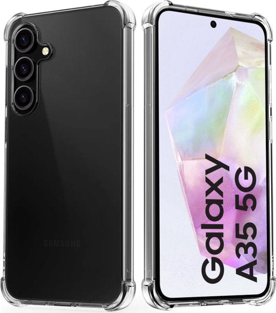 Anti Shock Hoesje Geschikt Voor Samsung Galaxy A35 - ShockProof Silicone Case - Transparant Back Cover