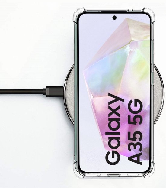 Anti Shock Hoesje Geschikt Voor Samsung Galaxy A35 - ShockProof Silicone Case - Transparant Back Cover