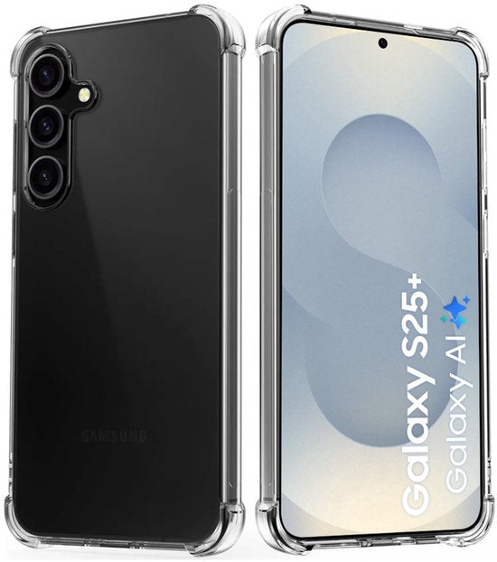 Anti Shock Hoesje Geschikt Voor Samsung Galaxy S25+ (S25 PLUS) - ShockProof Silicone Case - Transparant Back Cover