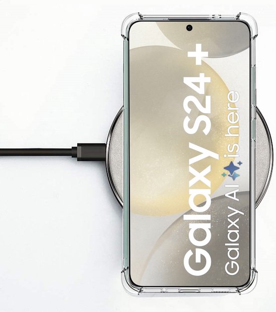 Anti Shock Hoesje Geschikt Voor Samsung Galaxy S24+ (S24 Plus) - ShockProof Silicone Case - Transparant Back Cover