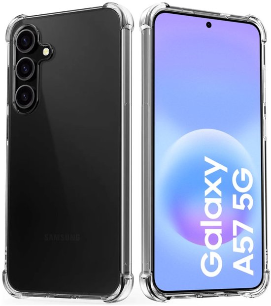 Anti Shock Hoesje Geschikt Voor Samsung Galaxy A57 - ShockProof Silicone Case - Transparant Back Cover