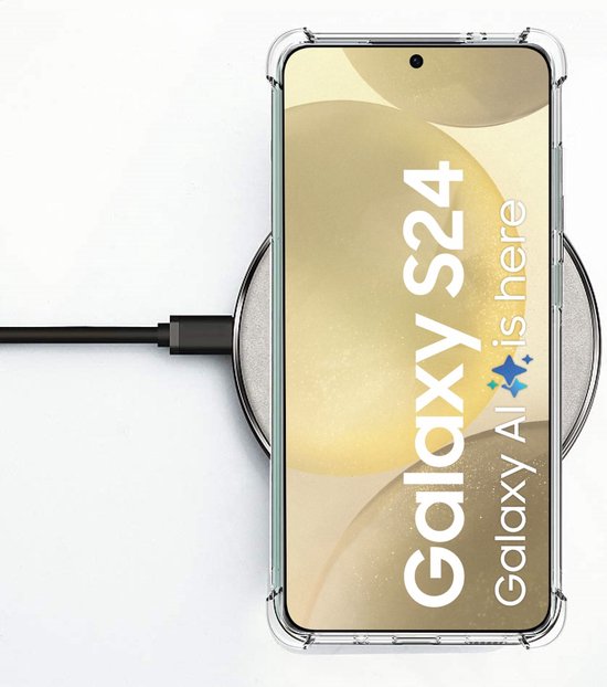 Anti Shock Hoesje Geschikt Voor Samsung Galaxy S24 - ShockProof Silicone Case - Transparant Back Cover