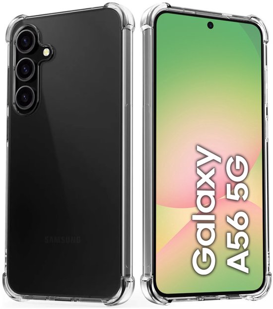 Anti Shock Hoesje Geschikt Voor Samsung Galaxy A56 - ShockProof Silicone Case - Transparant Back Cover