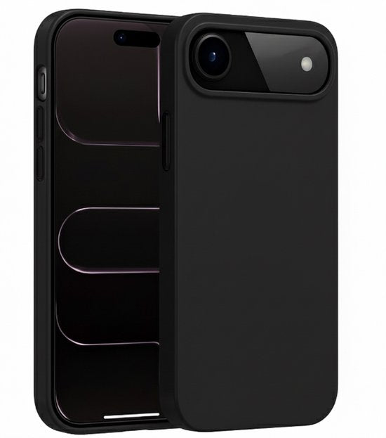 Zwart Hoesje Geschikt Voor iPhone 17 AIR - Zwarte Siliconen hoesje - TPU Back Cover Hoes - Zwart