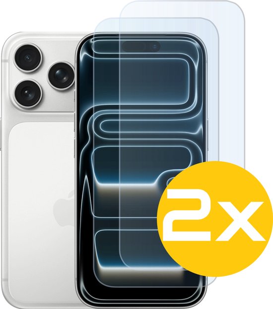 Screenprotector Geschikt Voor iPhone 17 Pro Max - Glasplaat - Tempered Glass - 2 Stuks